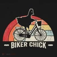 Biker Chick Funny Chicken Bicycle Art Toddler Hoodie thumb 2