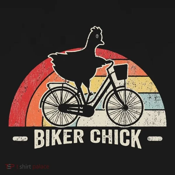 Biker Chick Funny Chicken Bicycle Art Toddler Hoodie