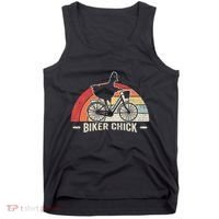 Biker Chick Funny Chicken Bicycle Art Tank Top thumb 0