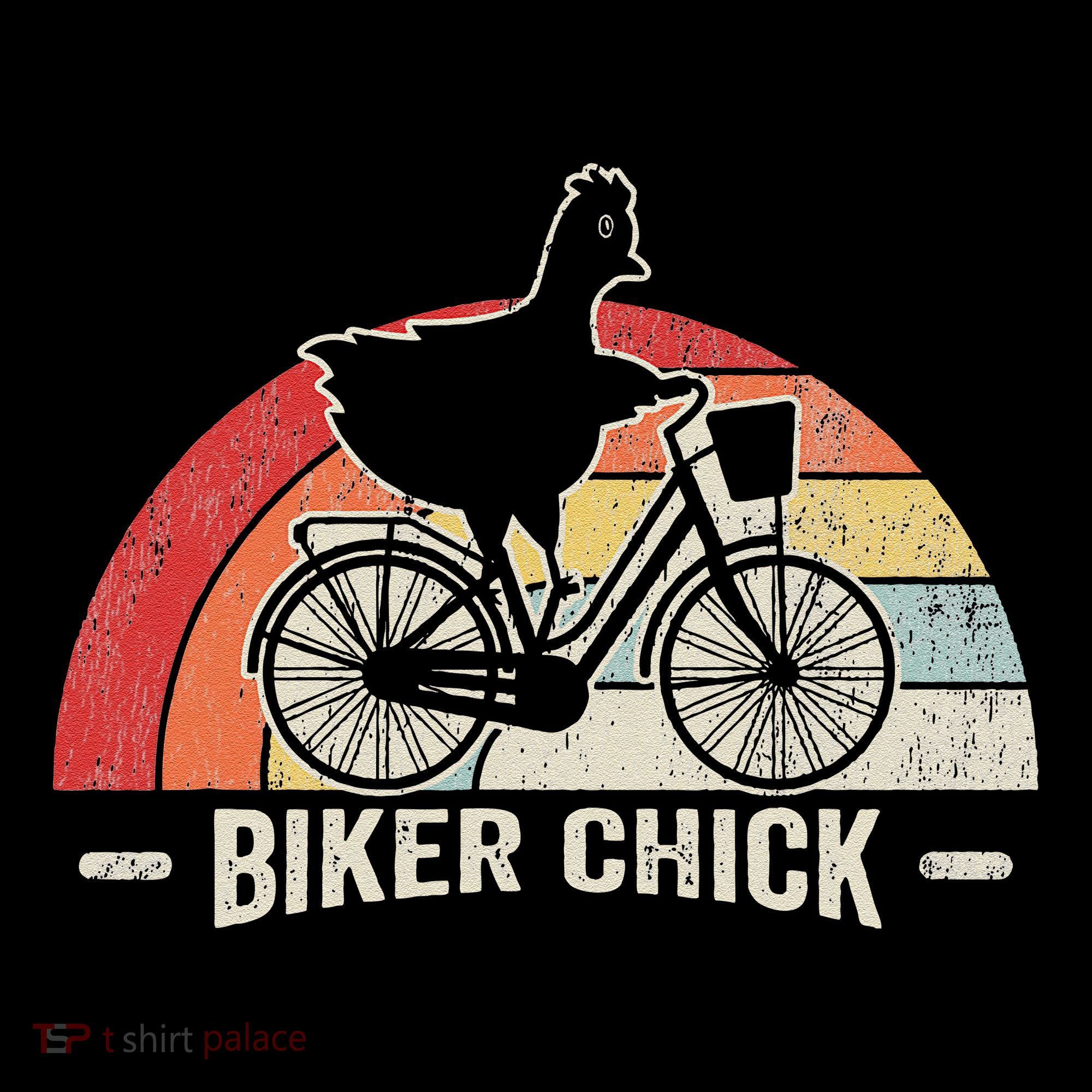 Biker Chick Funny Chicken Bicycle Art Tank Top