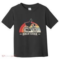 Biker Chick Funny Chicken Bicycle Art Toddler T-Shirt thumb 0