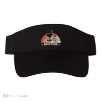 Biker Chick Funny Chicken Bicycle Art Visor thumb 0