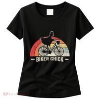 Biker Chick Funny Chicken Bicycle Art Women's T-Shirt thumb 0
