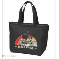 Biker Chick Funny Chicken Bicycle Art Tote Bag thumb 3