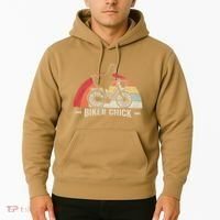 Biker Chick Funny Chicken Bicycle Art Hoodie thumb 2