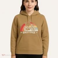 Biker Chick Funny Chicken Bicycle Art Hoodie thumb 5