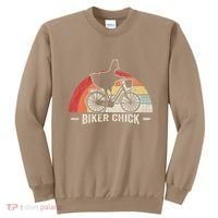 Biker Chick Funny Chicken Bicycle Art Sweatshirt thumb 0