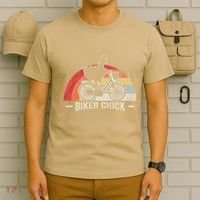 Biker Chick Funny Chicken Bicycle Art T-Shirt thumb 6