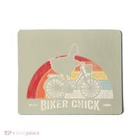 Biker Chick Funny Chicken Bicycle Art Mousepad thumb 0