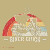 Biker Chick Funny Chicken Bicycle Art Kids T-Shirt thumb 2