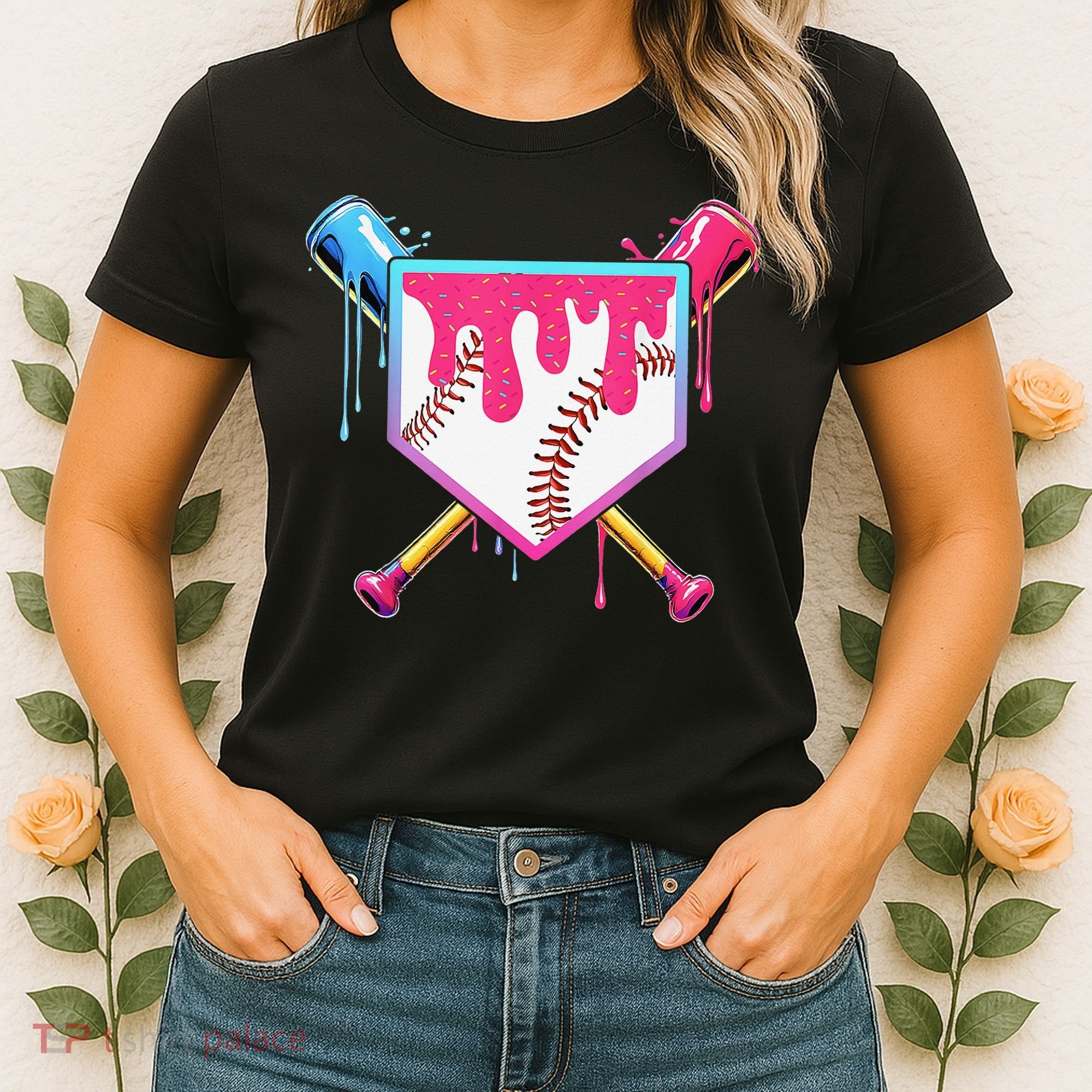 Baseball Cute For Ice Cream Cute Baseball Gift Women's T-Shirt