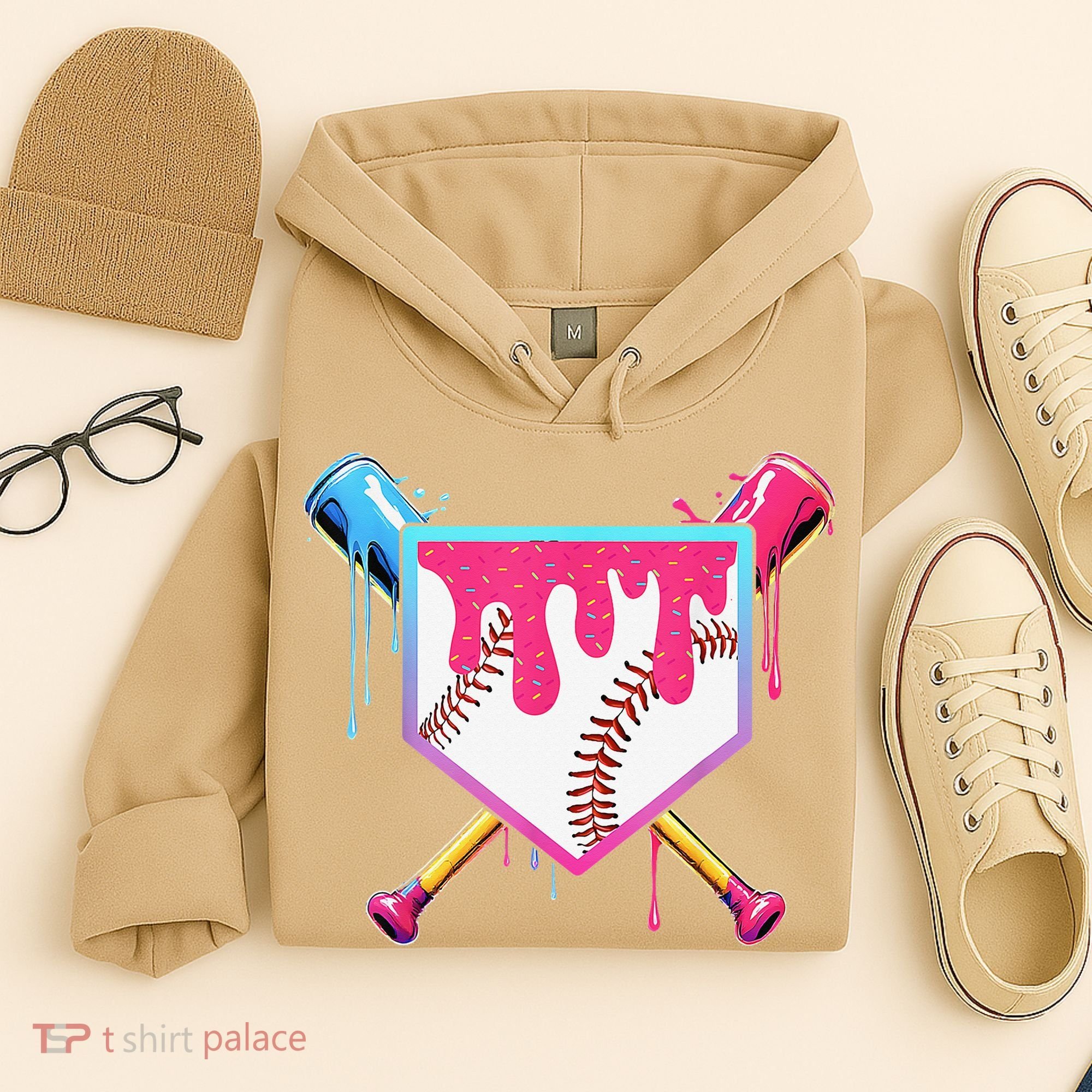 Baseball Cute For Ice Cream Cute Baseball Gift Hoodie