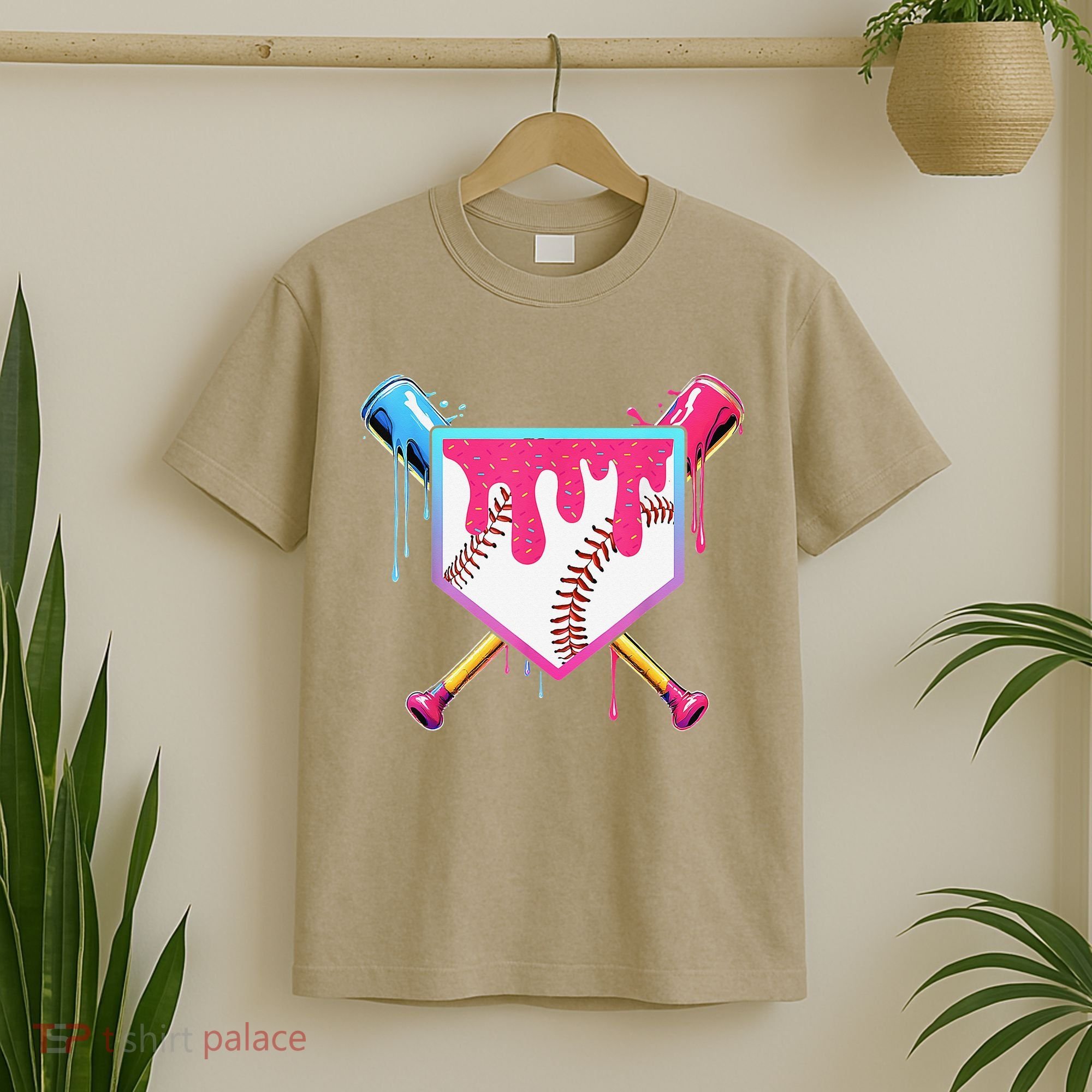 Baseball Cute For Ice Cream Cute Baseball Gift T-Shirt