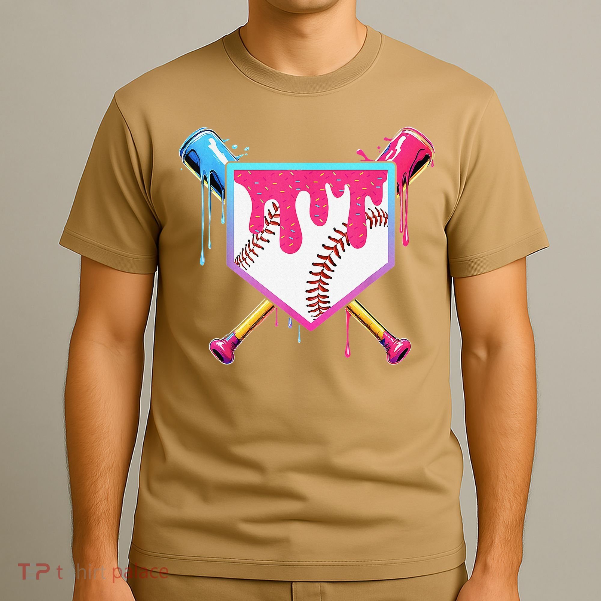 Baseball Cute For Ice Cream Cute Baseball Gift T-Shirt