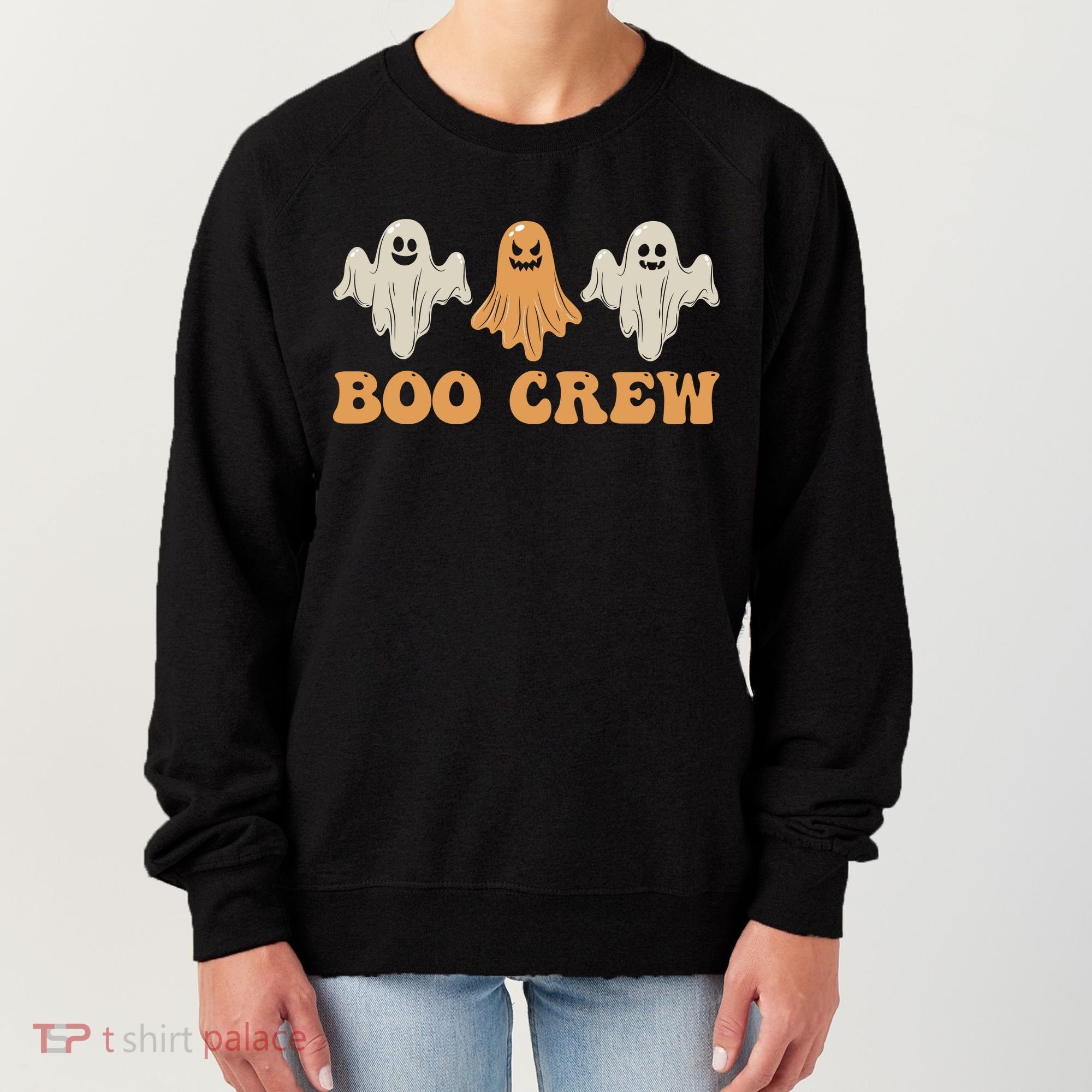 Boo Crew Ghost Halloween Day Women's Sweatshirt