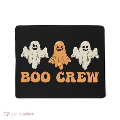 Boo Crew Ghost Halloween Day Mousepad