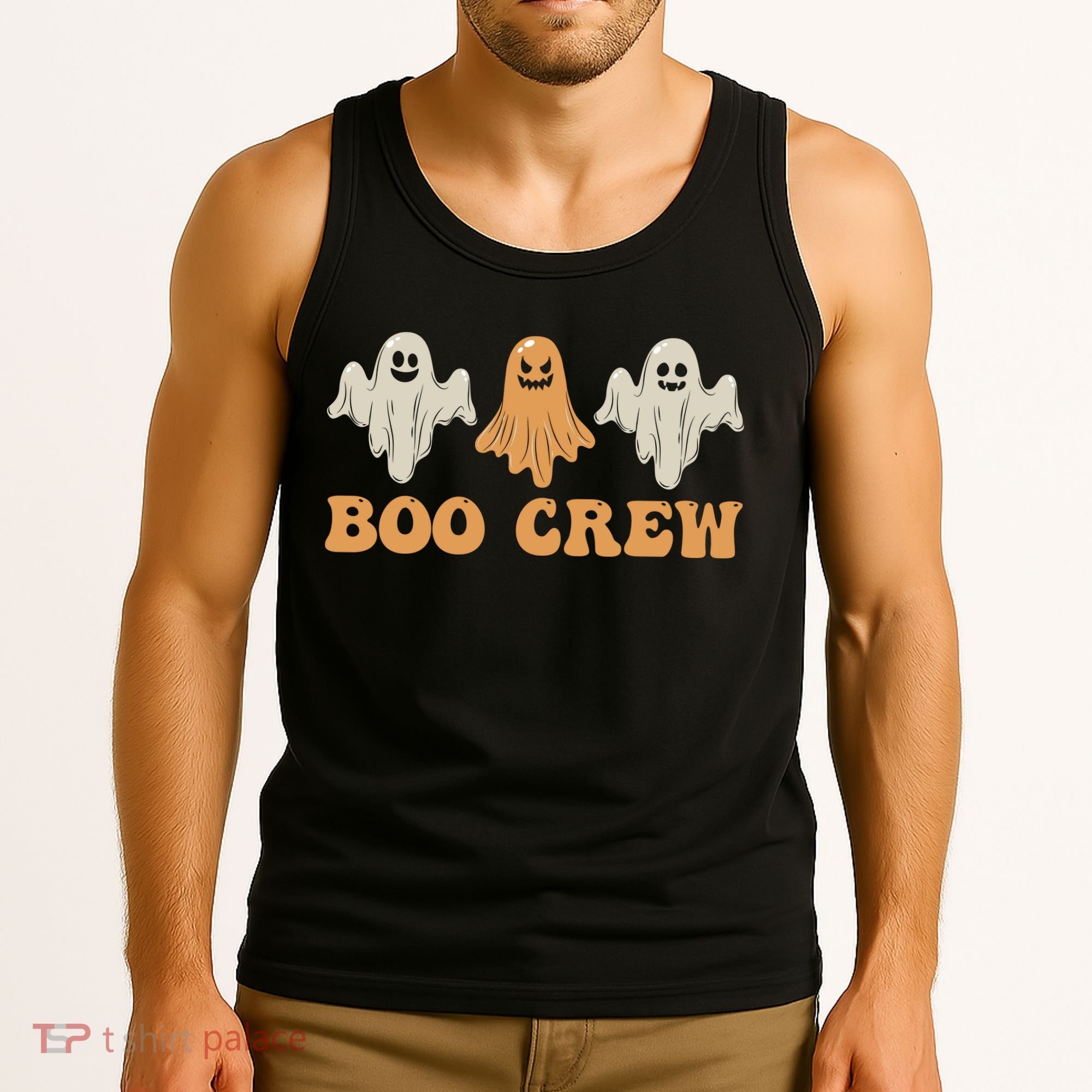Boo Crew Ghost Halloween Day Tank Top