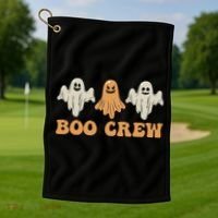 Boo Crew Ghost Halloween Day Golf Towel thumb 1