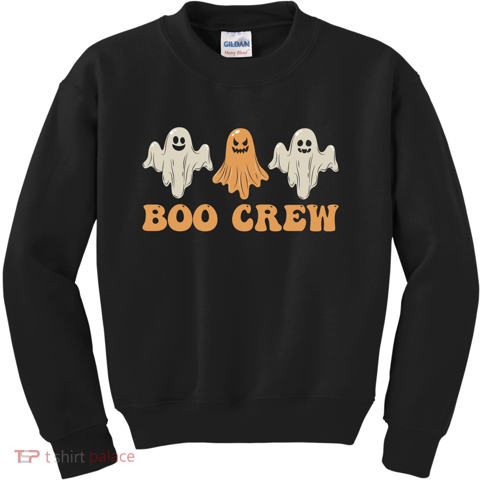 Boo Crew Ghost Halloween Day Kids Sweatshirt