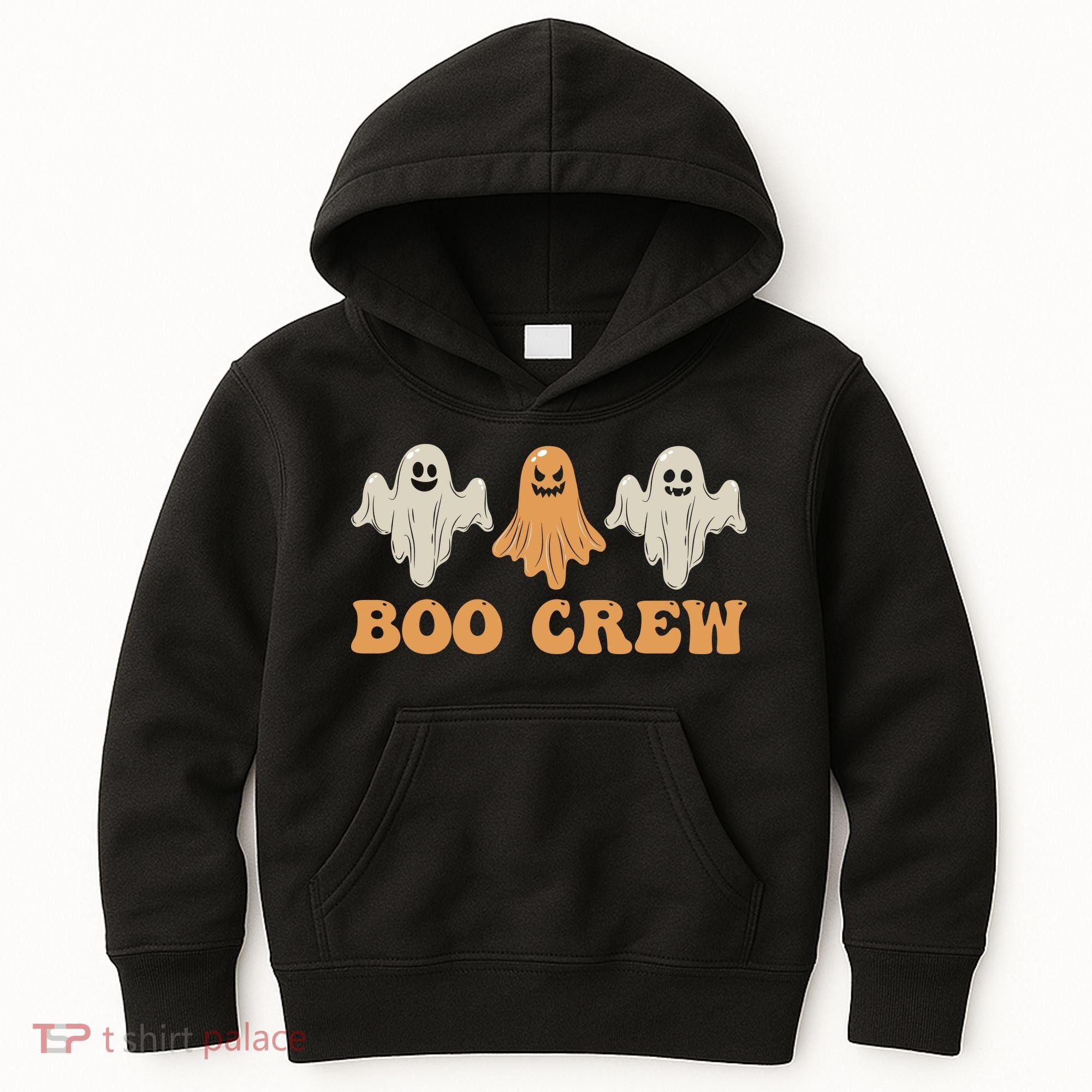 Boo Crew Ghost Halloween Day Kids Hoodie