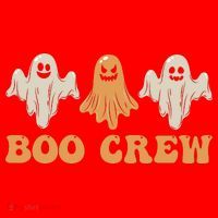 Boo Crew Ghost Halloween Day Santa Hat thumb 1