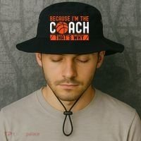 Basketball Coach Game Because I'm The Coach That's Why Bucket Hat thumb 2