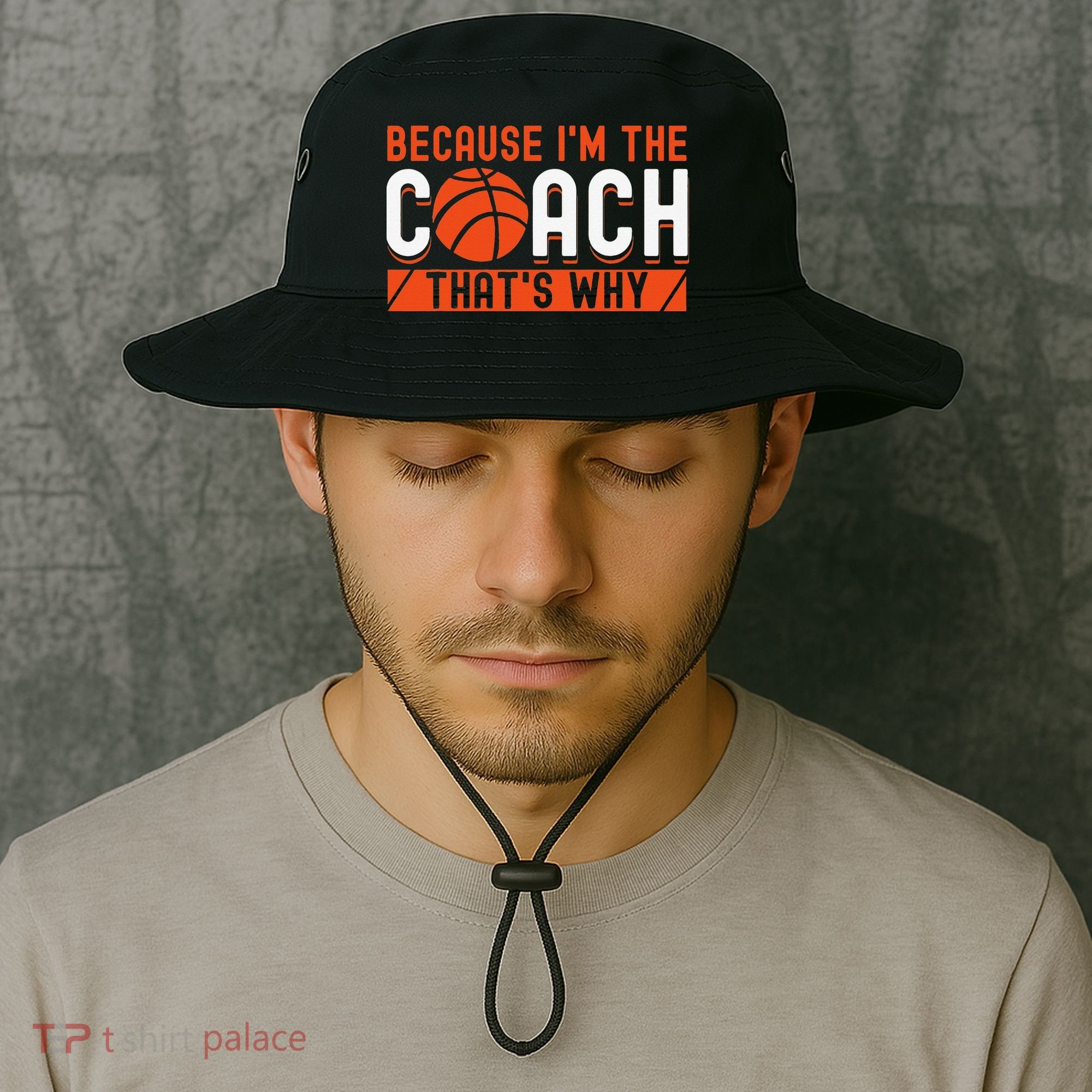 Basketball Coach Game Because I'm The Coach That's Why Bucket Hat