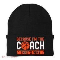 Basketball Coach Game Because I'm The Coach That's Why Beanie thumb 0