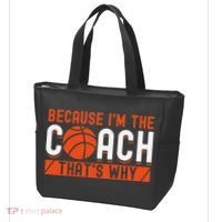 Basketball Coach Game Because I'm The Coach That's Why Tote Bag thumb 3