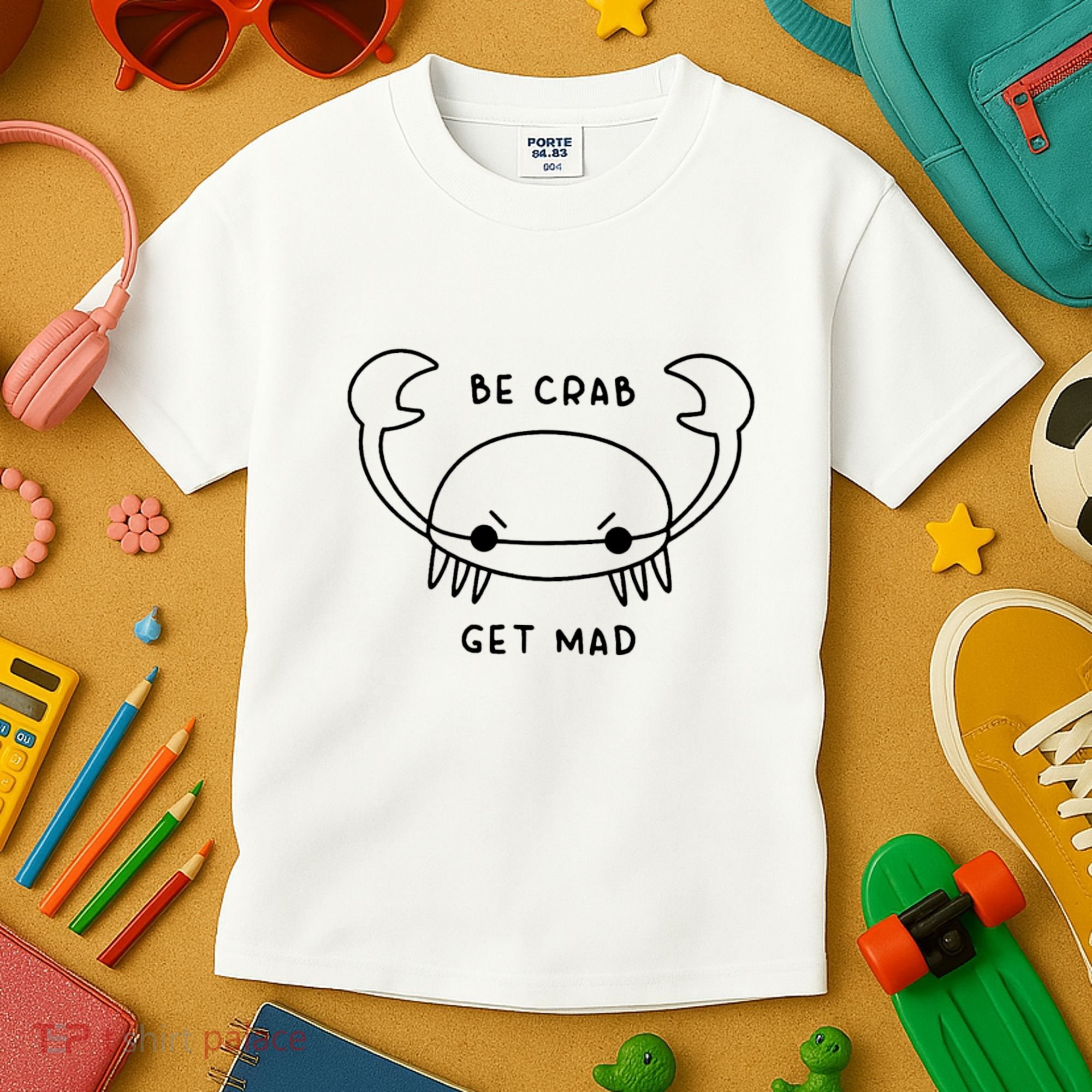 Be Crab Get Mad Kids T-Shirt