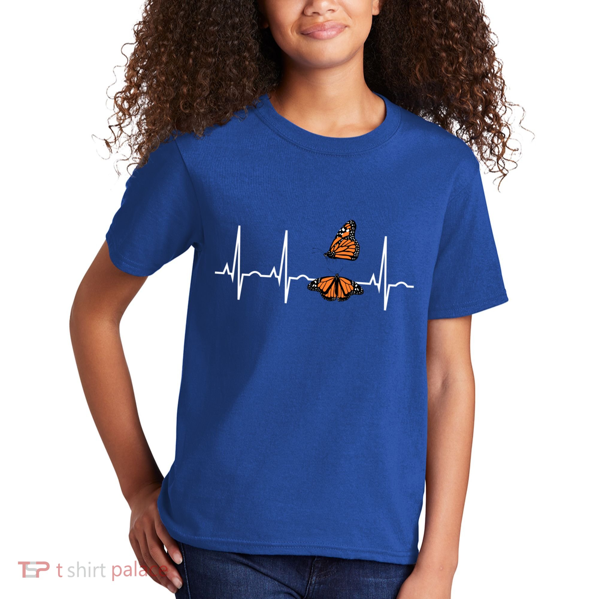 Butterfly Cute Gift Monarch Butterflies Heartbeat Gift Kids T-Shirt