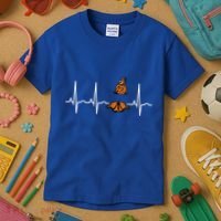 Butterfly Cute Gift Monarch Butterflies Heartbeat Gift Kids T-Shirt thumb 3