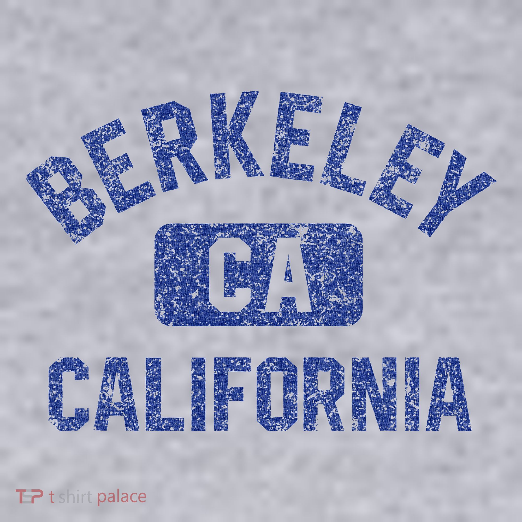 Berkeley California Gym Style Yellow W Distress Blue Print Women's Sweatshirt