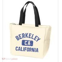 Berkeley California Gym Style Yellow W Distress Blue Print Tote Bag thumb 3