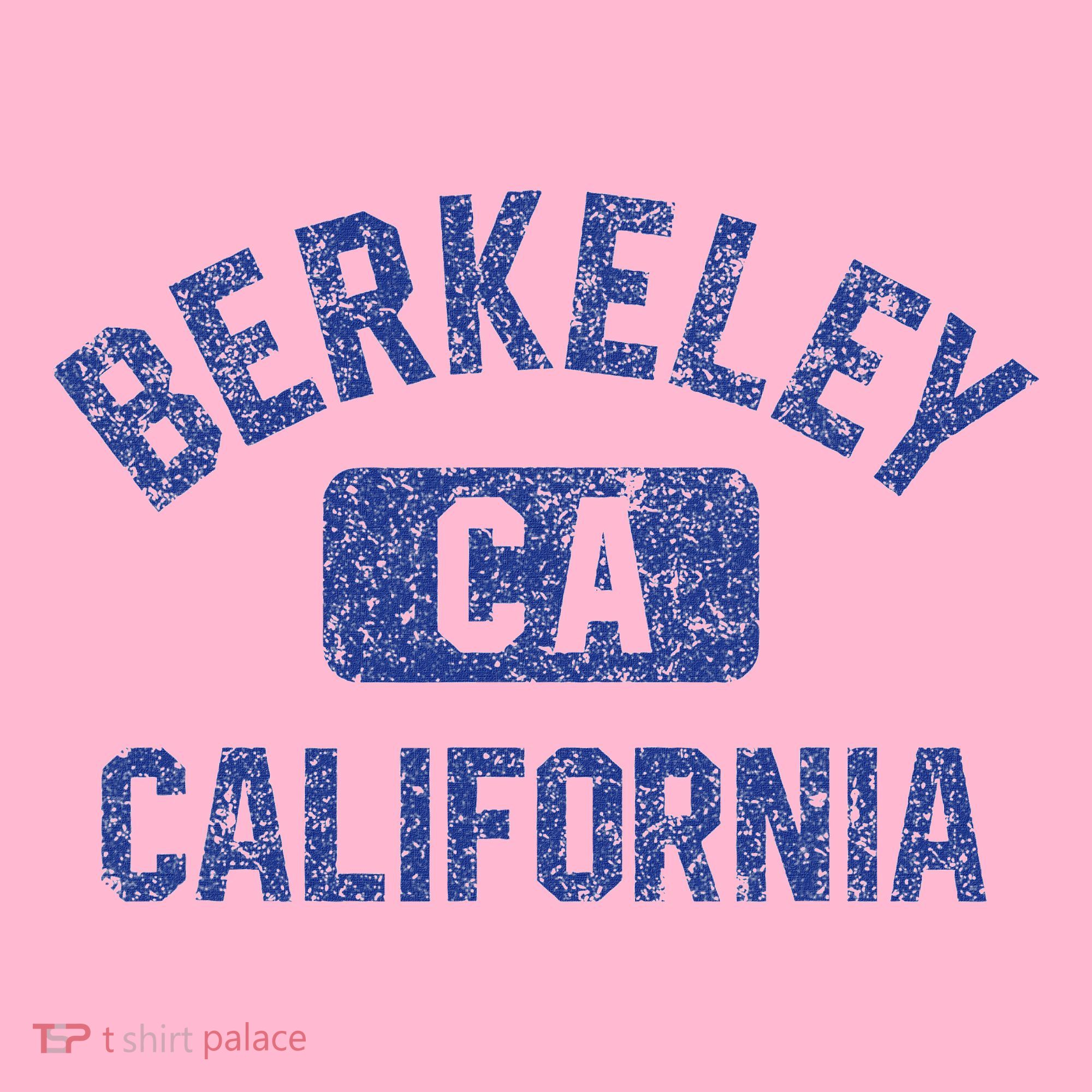 Berkeley California Gym Style Yellow W Distress Blue Print Coaster
