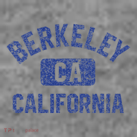 Berkeley California Gym Style Yellow W Distress Blue Print Toddler Hoodie thumb 2