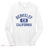 Berkeley California Gym Style Yellow W Distress Blue Print Long Sleeve Shirt thumb 0