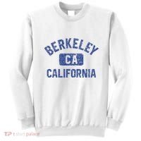 Berkeley California Gym Style Yellow W Distress Blue Print Sweatshirt thumb 0