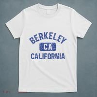 Berkeley California Gym Style Yellow W Distress Blue Print T-Shirt thumb 5