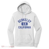 Berkeley California Gym Style Yellow W Distress Blue Print Women's Hoodie thumb 0