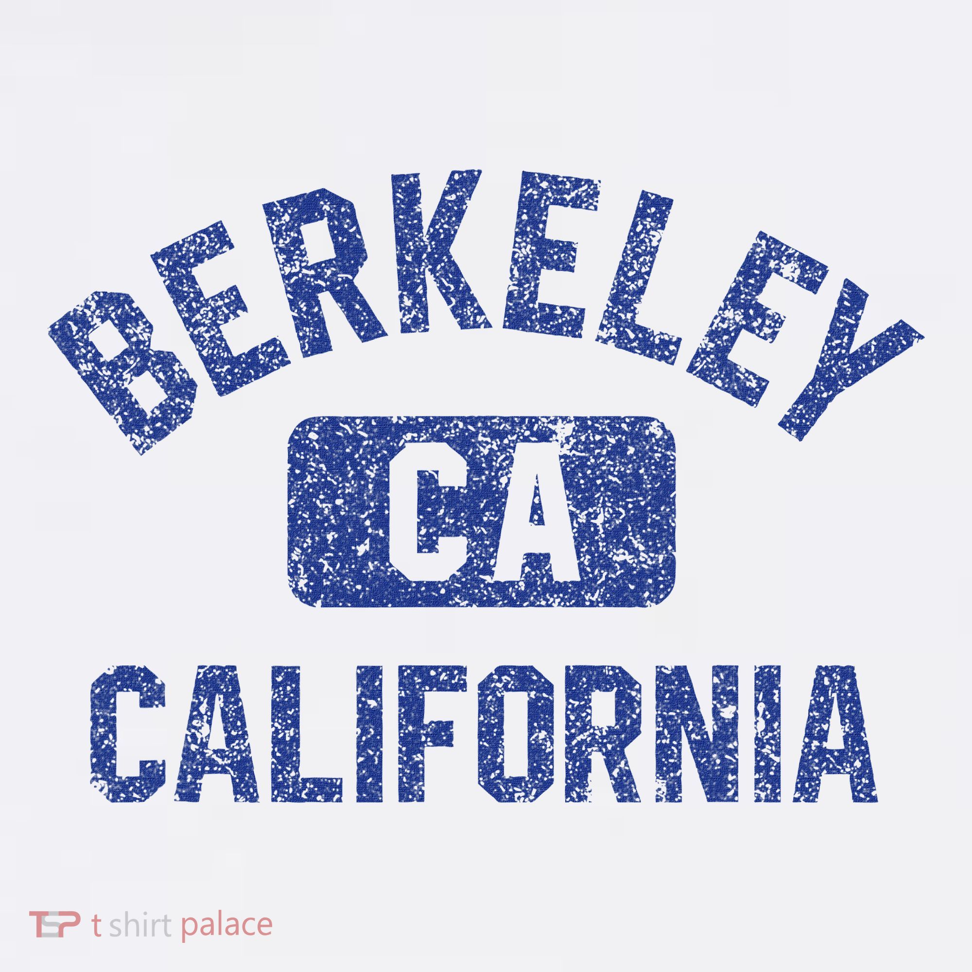Berkeley California Gym Style Yellow W Distress Blue Print Mousepad