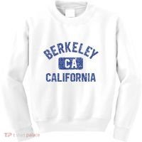 Berkeley California Gym Style Yellow W Distress Blue Print Kids Sweatshirt thumb 0