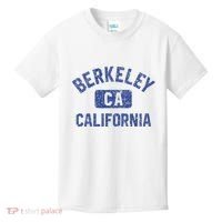 Berkeley California Gym Style Yellow W Distress Blue Print Kids T-Shirt thumb 0