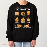 Basic Cat Geometry Cute Cat Cat Lover Cat Owner math school Women's Sweatshirt thumb 0