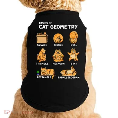 Basic Cat Geometry Cute Cat Cat Lover Cat Owner math school Doggie Tank