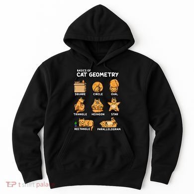 Basic Cat Geometry Cute Cat Cat Lover Cat Owner math school Hoodie