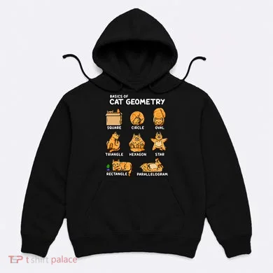 Basic Cat Geometry Cute Cat Cat Lover Cat Owner math school Hoodie