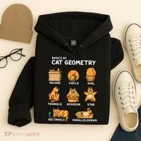 Basic Cat Geometry Cute Cat Cat Lover Cat Owner math school Hoodie thumb 4