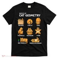 Basic Cat Geometry Cute Cat Cat Lover Cat Owner math school T-Shirt thumb 0