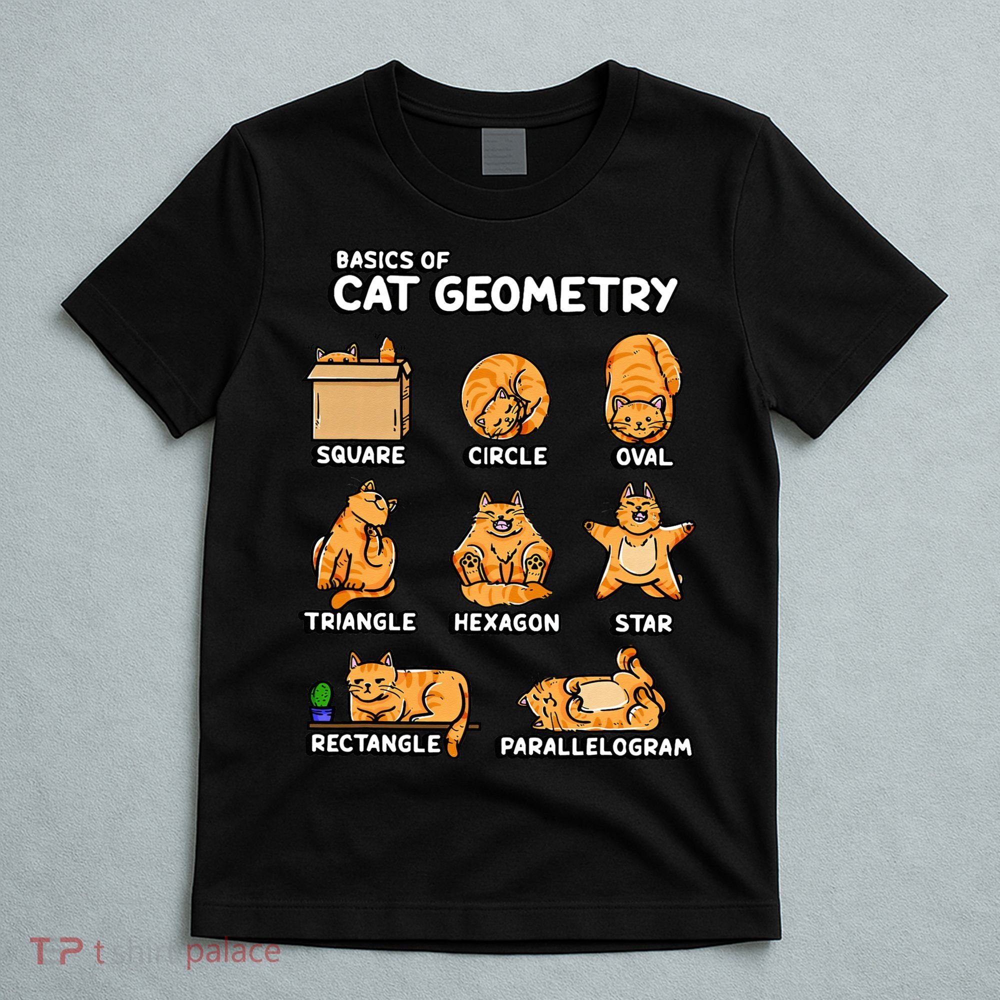 Basic Cat Geometry Cute Cat Cat Lover Cat Owner math school T-Shirt